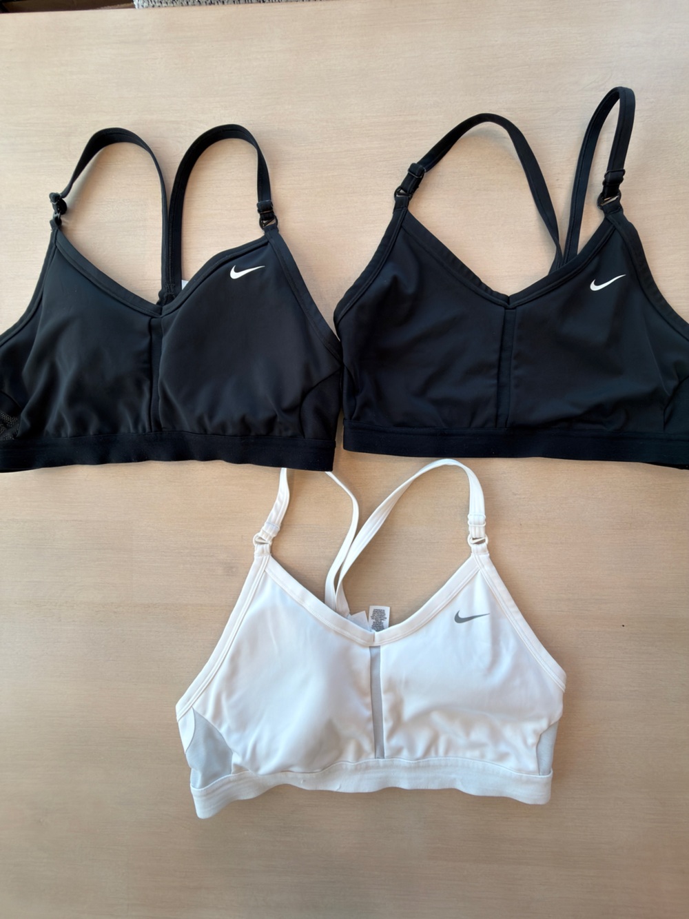 Nike Black & White Sports Bra - Trio - Size Large